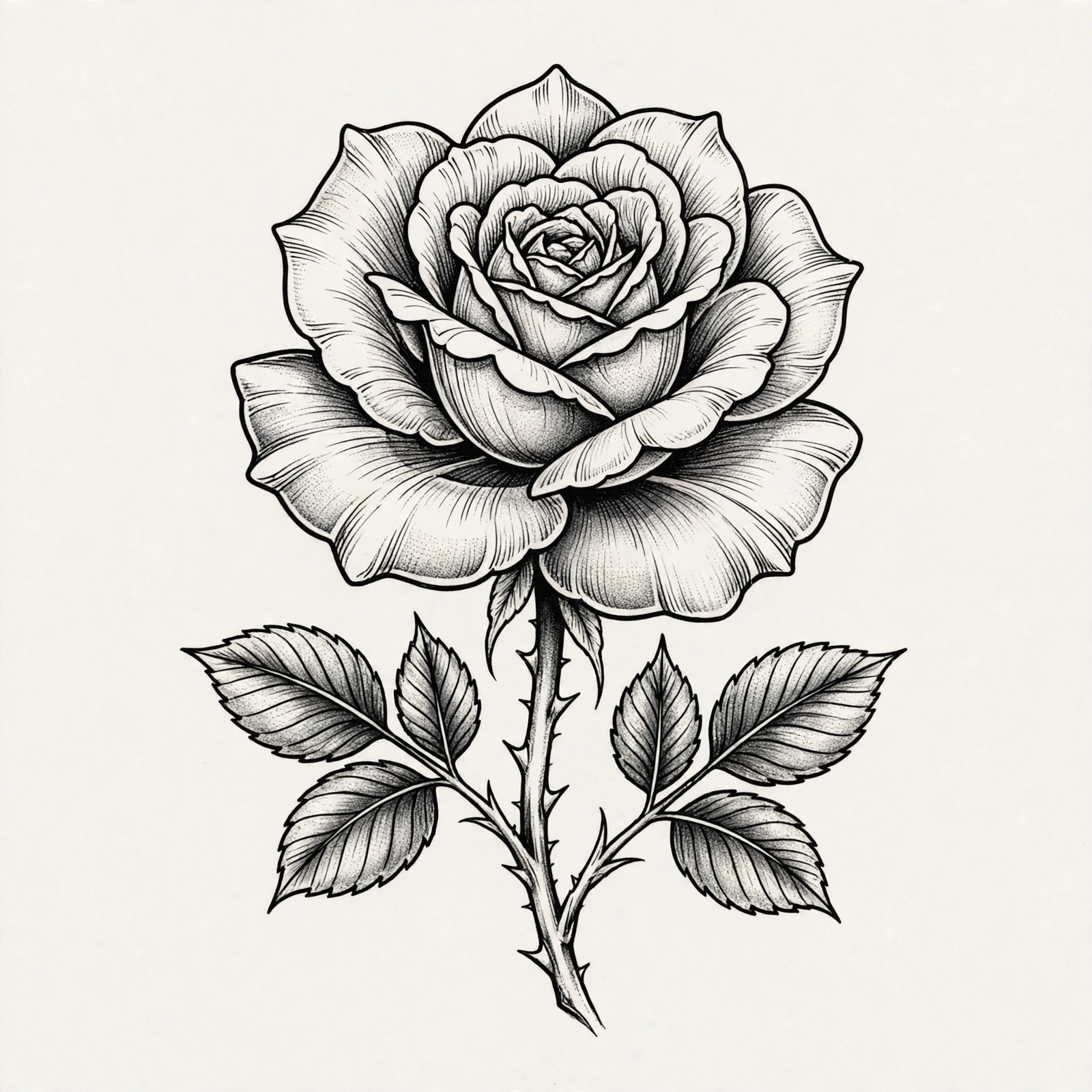 Rose tattoo design artwork